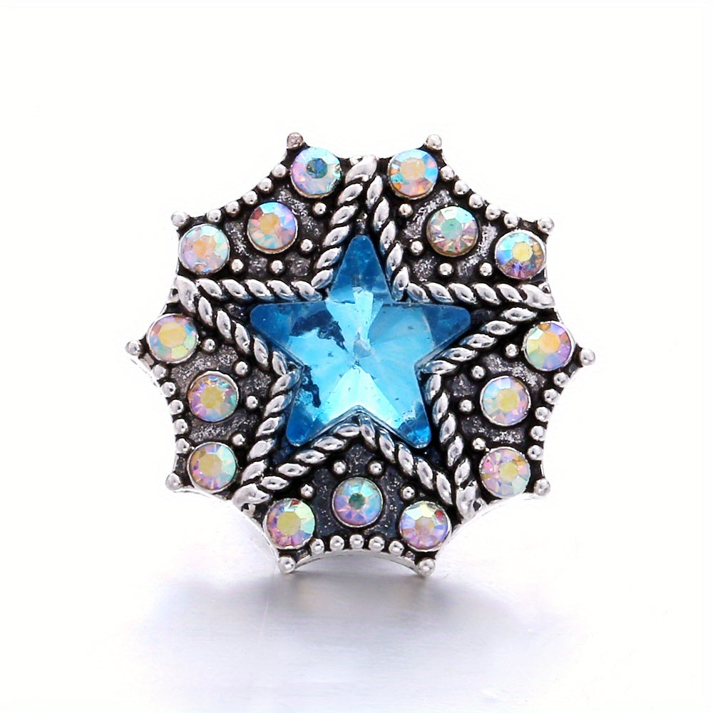 Colorful Rhinestone Snap Button for DIY Jewelry Bracelet Necklace Accessories