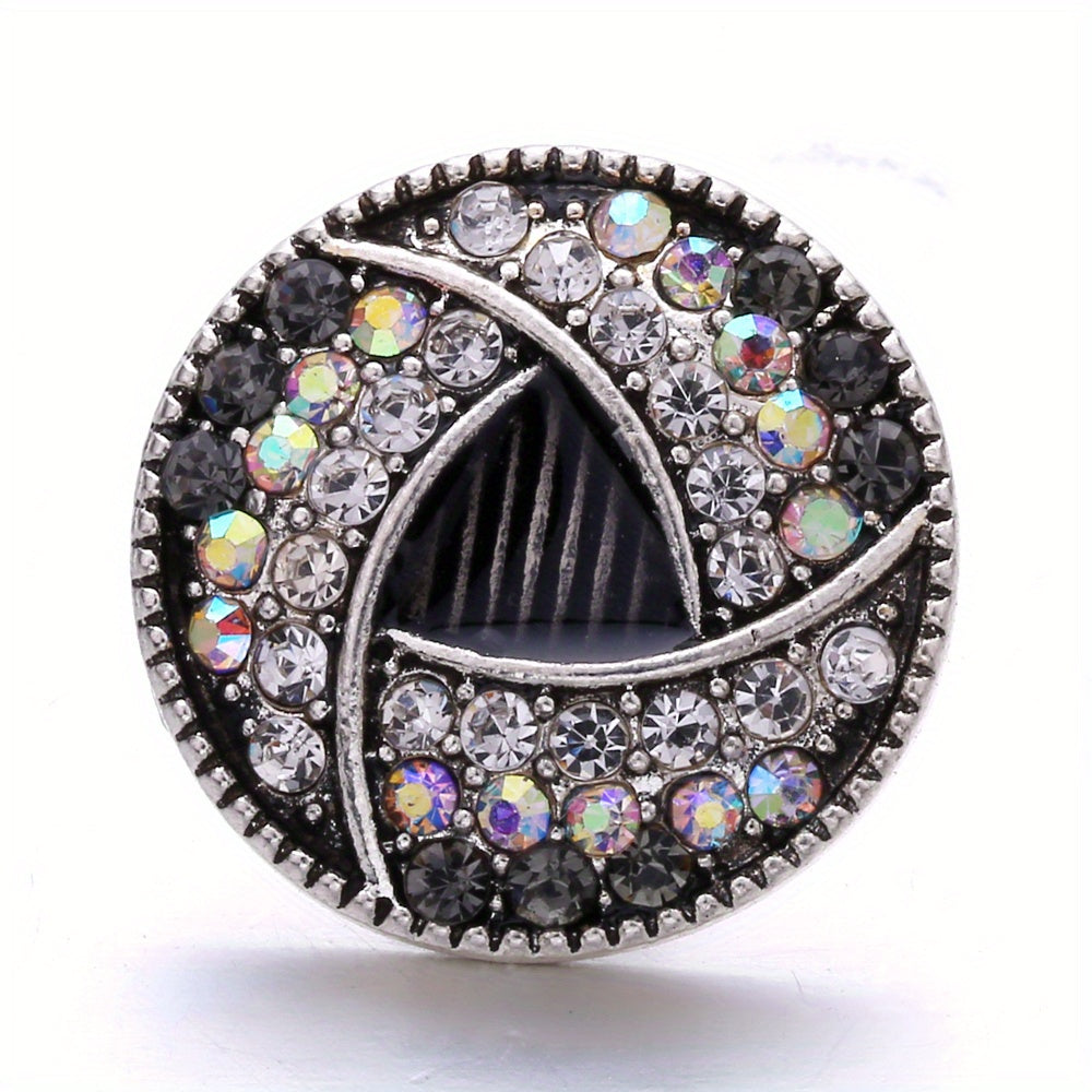 Colorful Rhinestone Snap Button for DIY Jewelry Bracelet Necklace Accessories