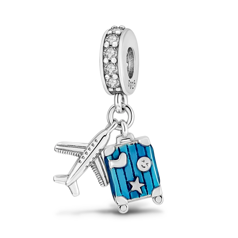925 Sterling Silver Charm Bead Bracelet for Smartwatch and DIY Jewelry KTC077