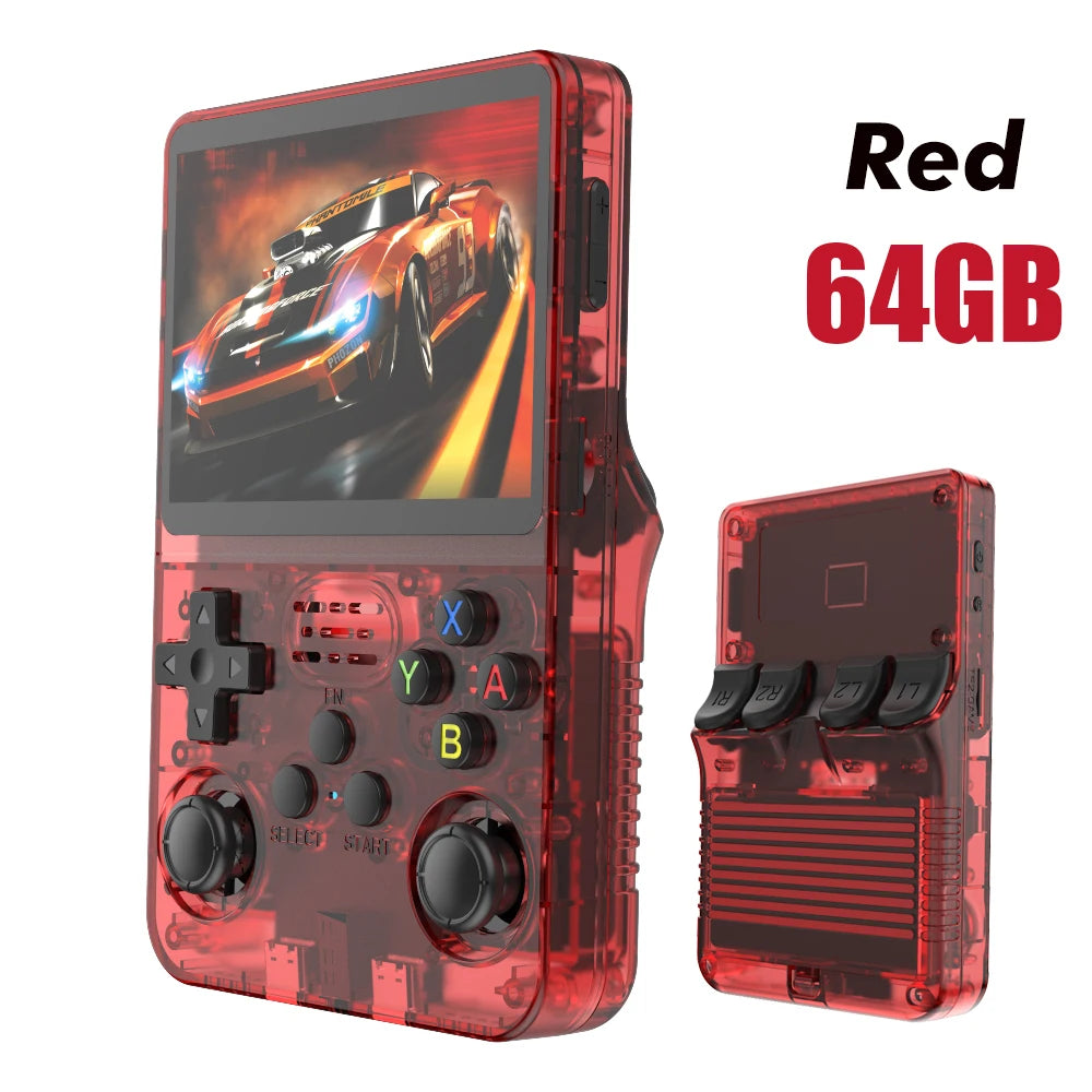 BOYHOM R36S Retro Handheld Game Console 3.5 Inch IPS Screen Linux Pocket Player 64GB 10000 Classic Games