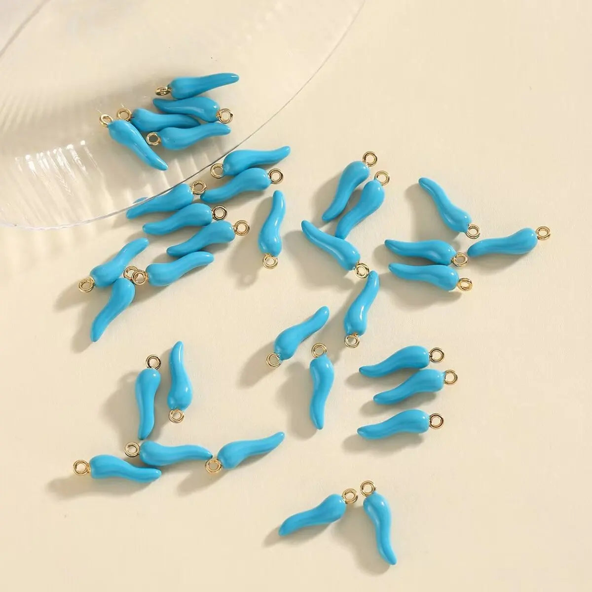 Red Chili Pepper Enamel Charms Set for DIY Jewelry Making