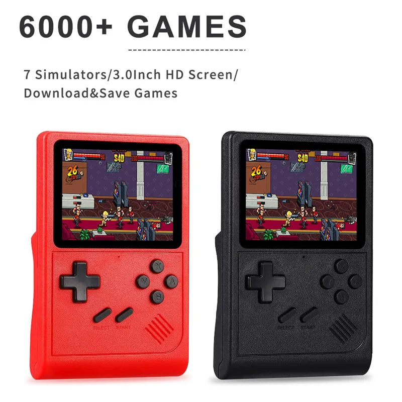 GB300 Portable Handheld Game Player 3.0 Inch Screen TV Output Retro Console Built In 8GB With Over 6000 Classic Games