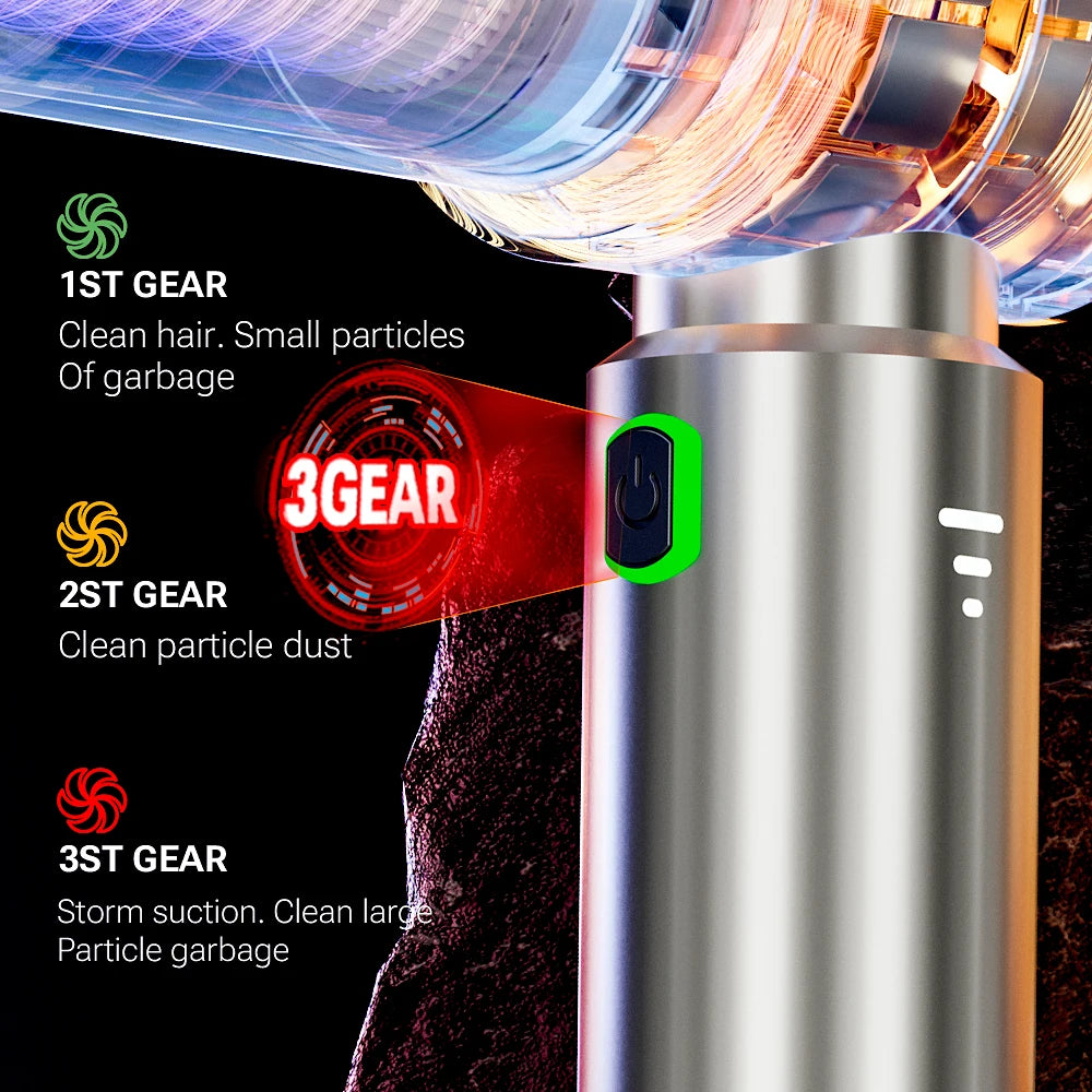 SZUK Wireless Mini Car Vacuum Cleaner 985000Pa Powerful Suction Handheld Portable with HEPA Filter Wet and Dry Cleaning