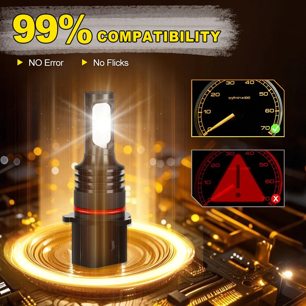 Chevy Tahoe PSX26W White LED Fog Light Bulbs 6000K Dual Pack 2015-2019