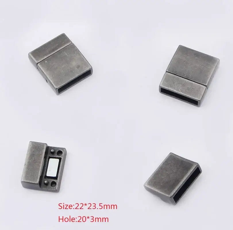 3 Sets Alloy Flat Magnetic Clasp Connectors for DIY Jewelry Making Style 5