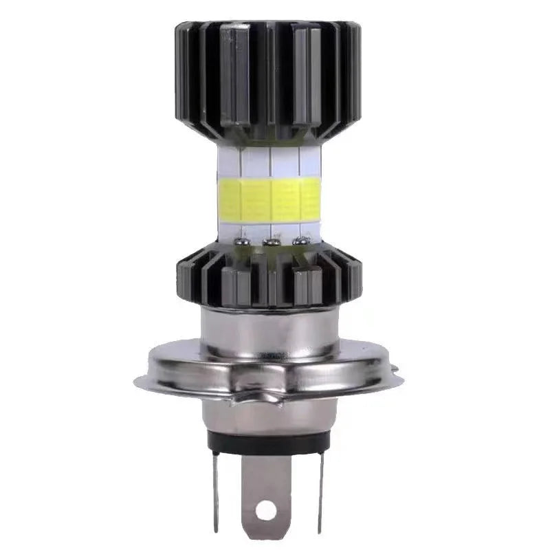 H4 H6 BA20D 8 Sides COB LED Motorcycle Headlight 6000K