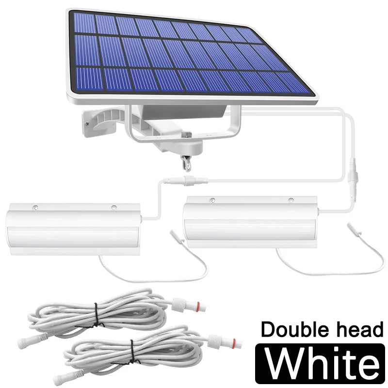 Upgraded Solar Pendant Lights Indoor Outdoor Auto On Off Lamp double head white