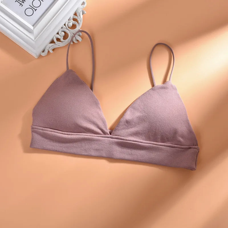 Summer Women French Triangle Seamless Wireless Bralette