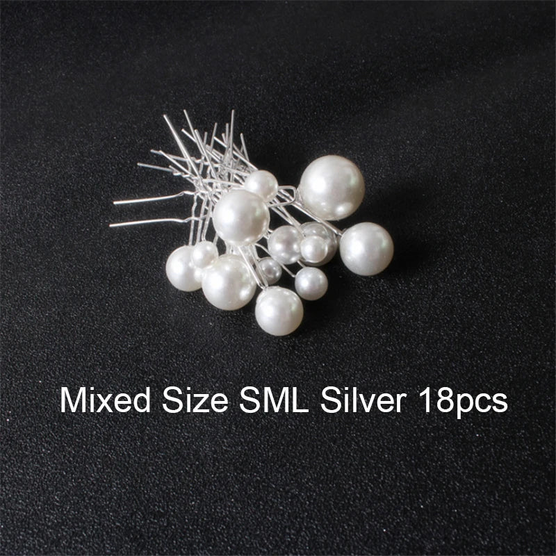 Elegant Pearl Bridal Hair Pin U-Shaped Barrette Clip for Wedding and Party Styles