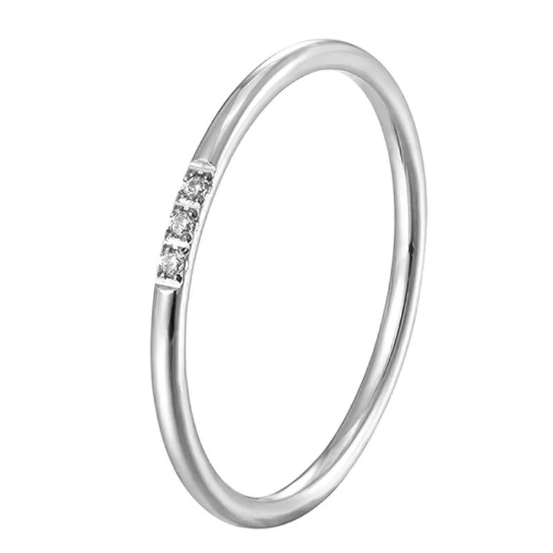 Elegant 18k Gold Plated Zirconia Wedding Ring for Women