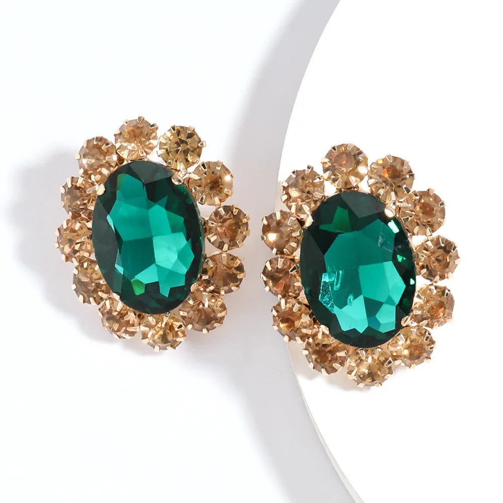Lubov Luxury Geometric Alloy Stud Earrings for Women