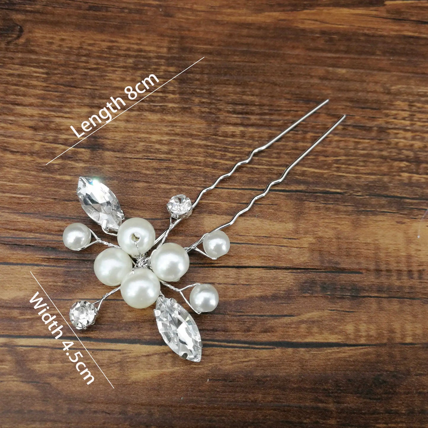 Elegant Pearl Bridal Hair Pin U-Shaped Barrette Clip for Wedding and Party Styles