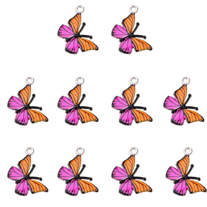 Vibrant Butterfly Resin Charms Set for DIY Women's Dangle Earrings Jewelry Making