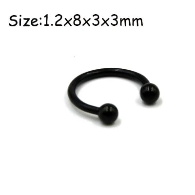 Unisex Surgical Steel Hoop and Stud Piercing Ring for Ear, Nose, and Lip