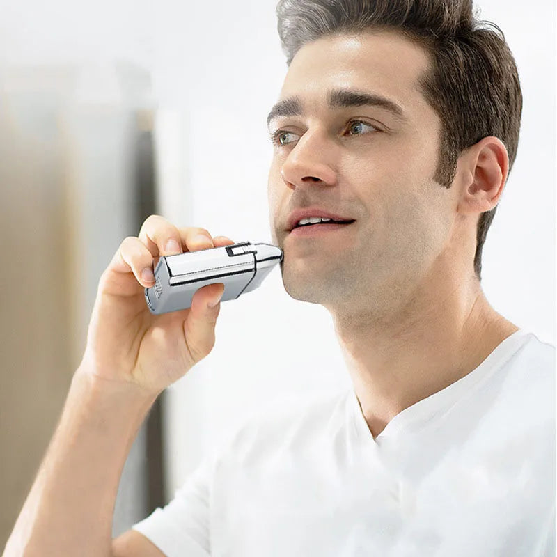 Full Metal Single Blade Electric Shaver for Men Fast Charging Waterproof Razor with Floating Head