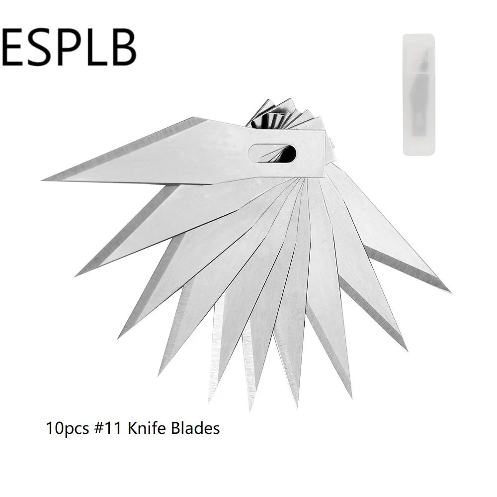 Clearance_20pcs #11 stainless steel knife blades for precision engraving and wood carving from ESPLB.