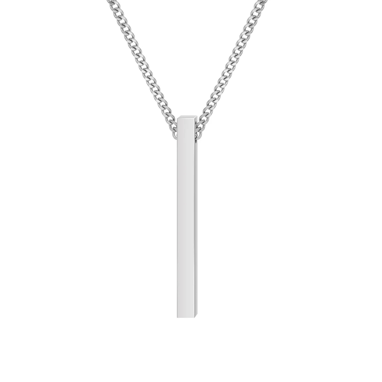 Custom Engraved Brushed Stainless Steel Cuff and Necklace Set for Couples