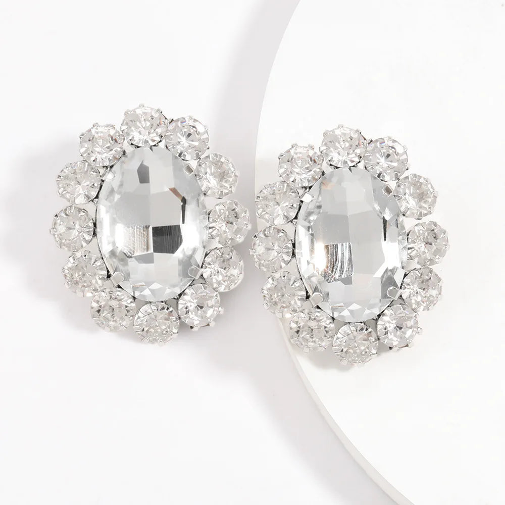 Lubov Luxury Geometric Alloy Stud Earrings for Women