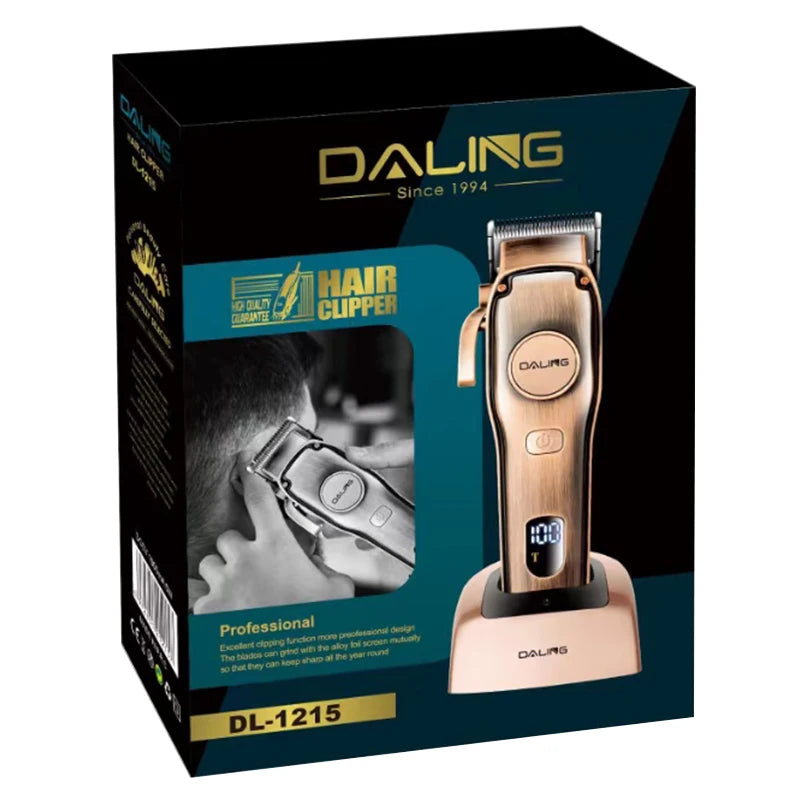 Cordless Professional Rechargeable Hair Trimmer For Men Adjustable Beard Clipper Lithium Ion Fast Charging Stainless Steel Blade