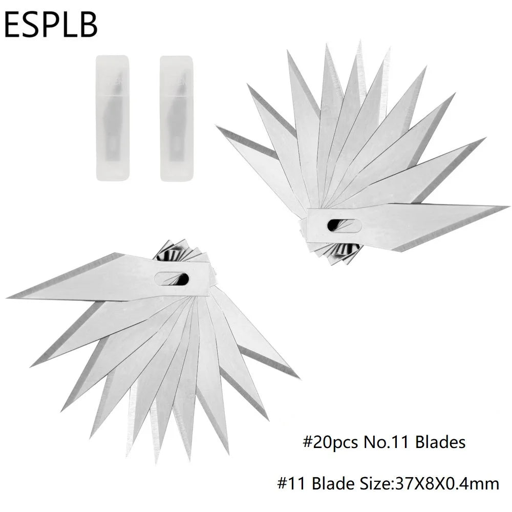 Clearance 20pcs #11 Blades Stainless Steel Engraving Knife Blades 20 pcs No.11