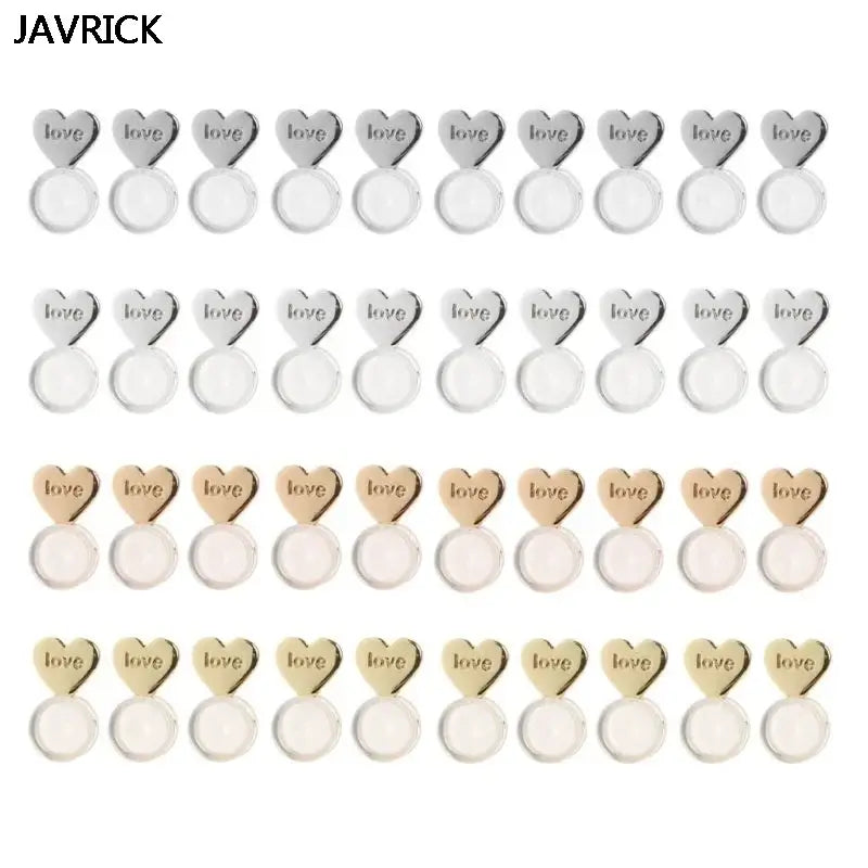 10Pcs Heart Love Magic Adjustable Earring Lifters Support Set