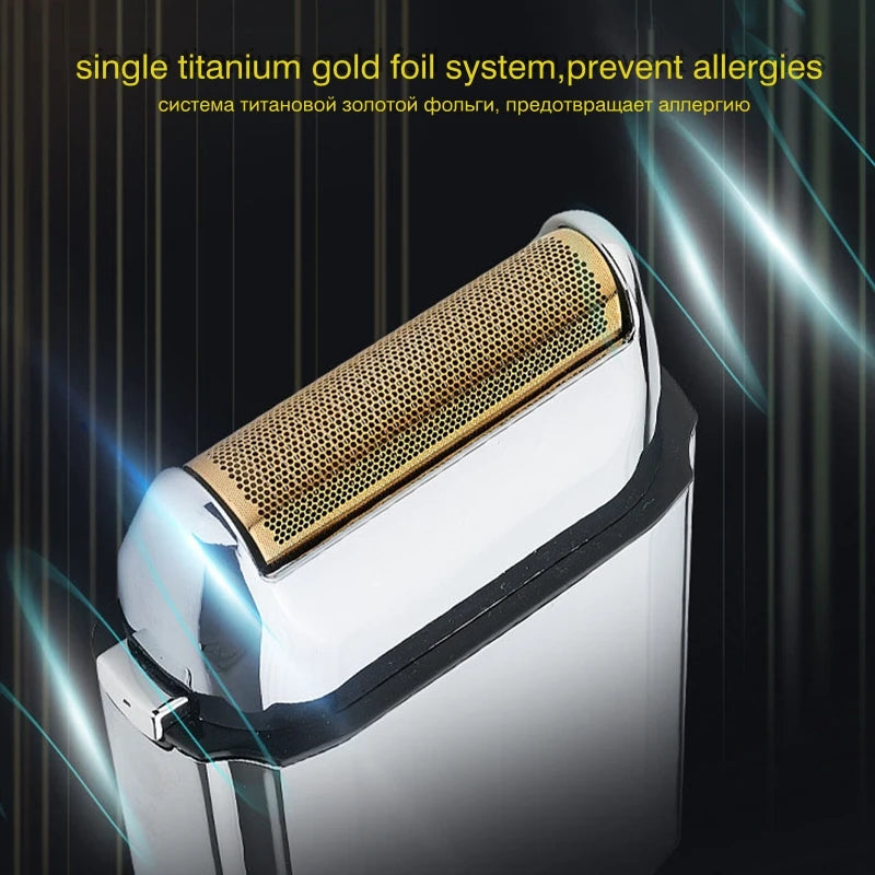 Full Metal Single Blade Electric Shaver for Men Fast Charging Waterproof Razor with Floating Head