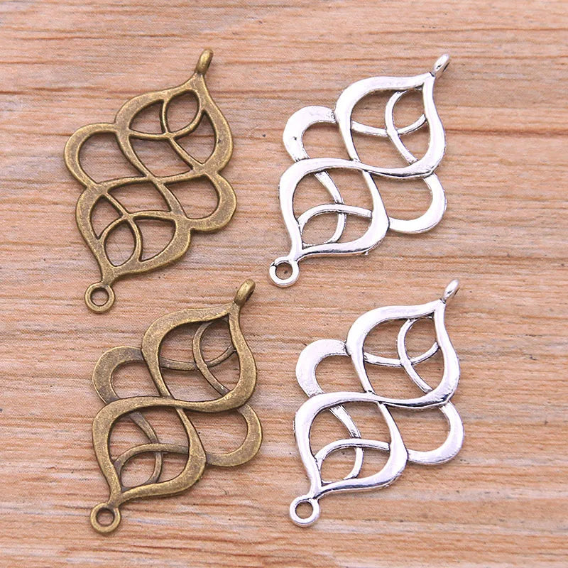 Vintage Zinc Alloy Hollow Number 8 Connectors for DIY Jewelry Crafts, 50 Pieces