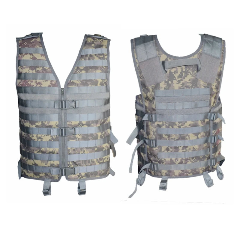New Men's Molle Tactical Vest Hunting Gear with Hydration System green