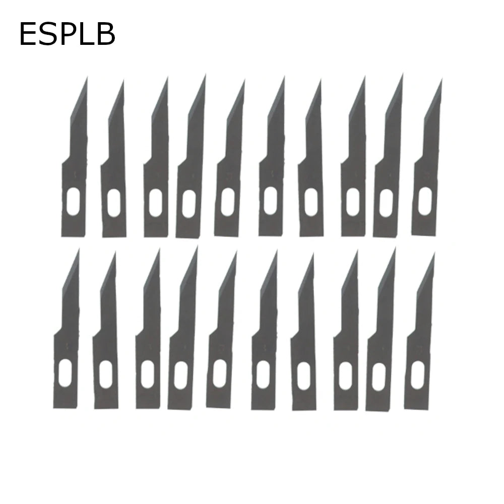 Clearance_20pcs #11 stainless steel engraving knife blades by ESPLB, ideal for wood carving and precision projects.