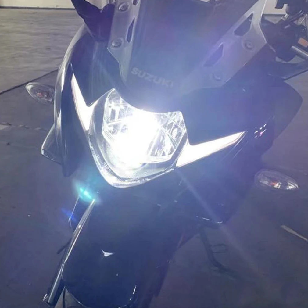 H4 H6 BA20D 8 Sides COB LED Motorcycle Headlight 6000K
