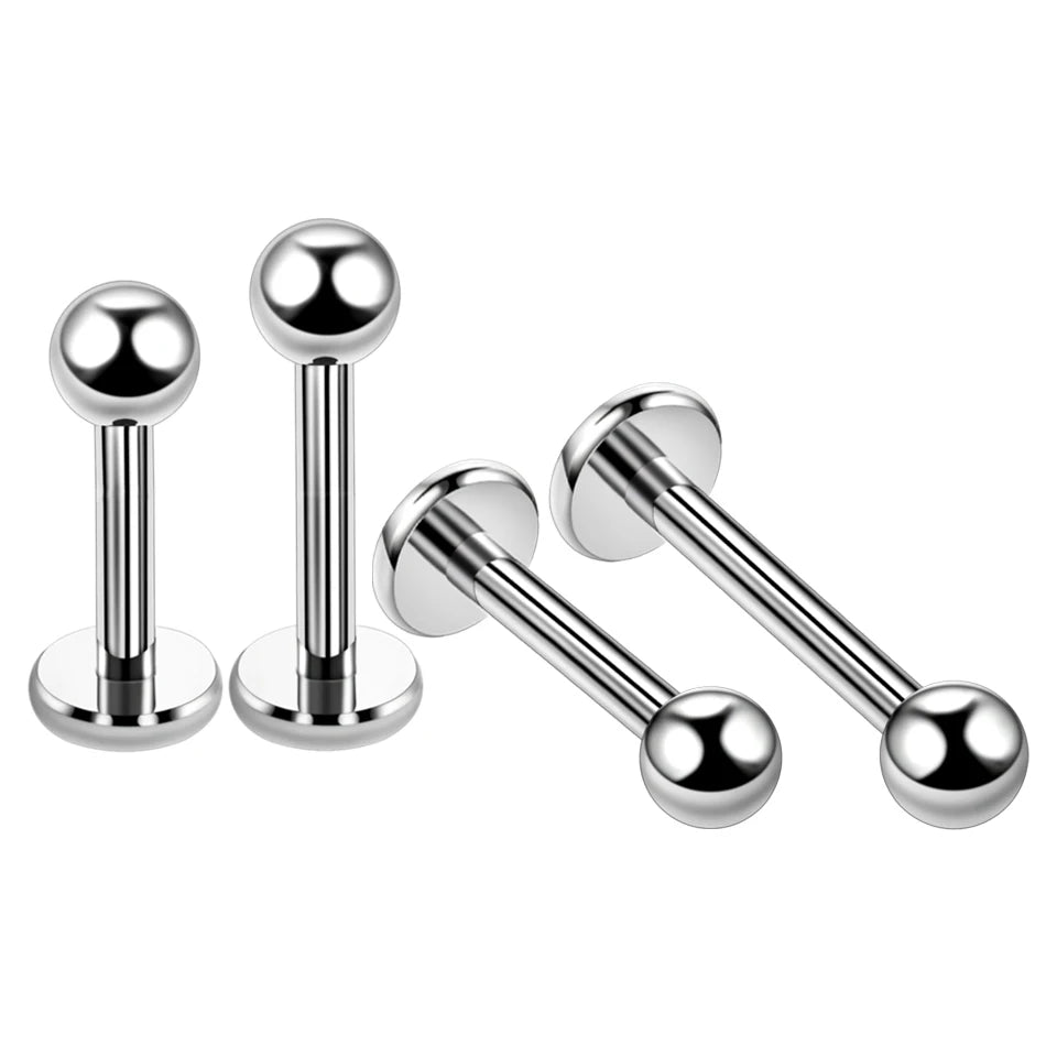 G23 Titanium Labret Stud Lip Monore Rings for Tragus and Helix Piercings Stylish Girls Earring Jewelry 16g and 14g