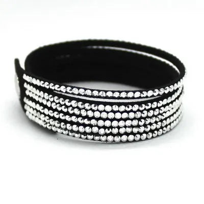 Elegant Purple Leather Bracelet for Women - Fashion Jewelry Gift with Classic Rolo Chain