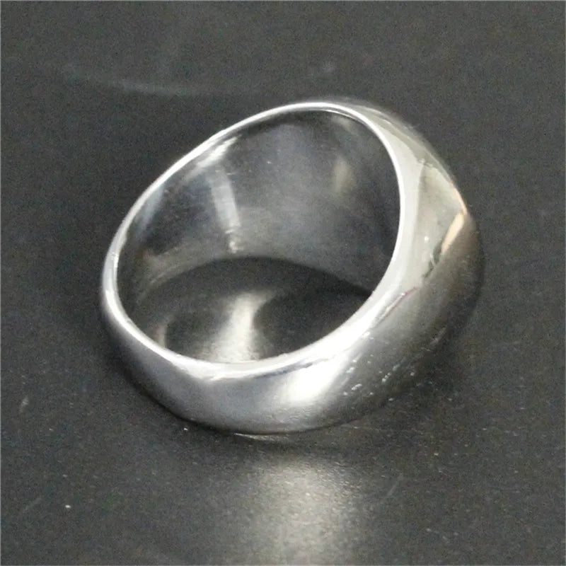 Elegant Love Heart Olive Branch Ring for Men - 316L Stainless Steel Jewelry
