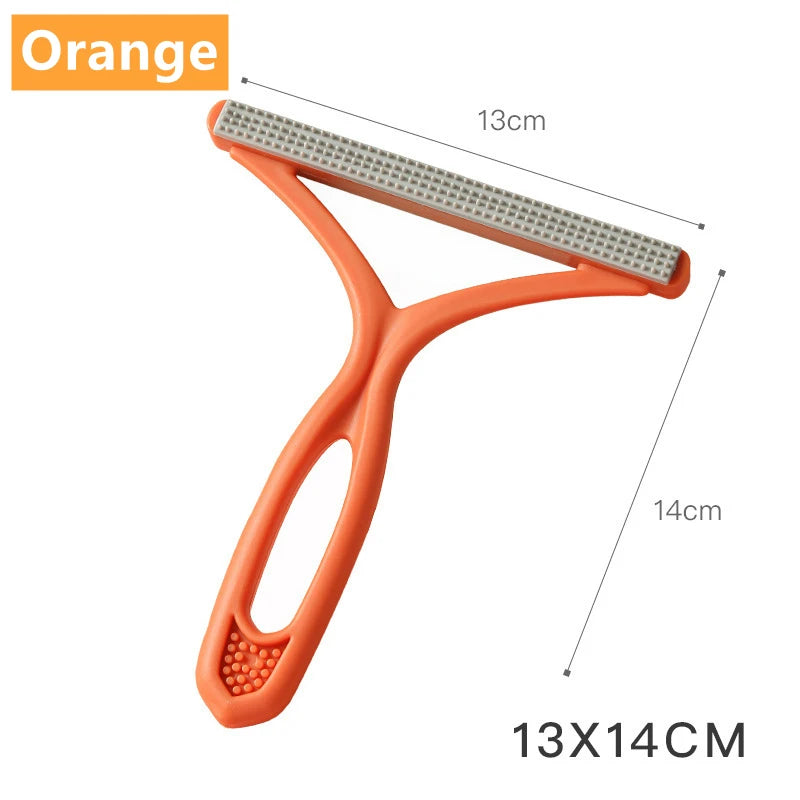 2/1PC Silicone Double Sided Pet Hair Remover Lint Remover Clean Tool Shaver Sweater Cleaner Fabric Shaver Scraper Clothes Carpet 1PC Orange