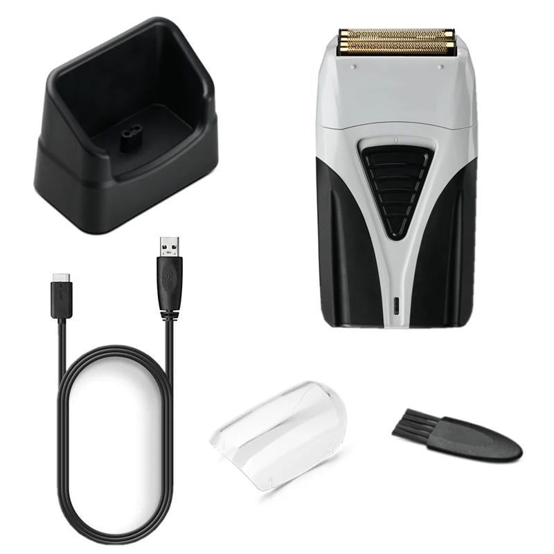 4D Powerful Electric Shaver For Men Rechargeable Stainless Steel Razor With Floating Head Fast Charging System
