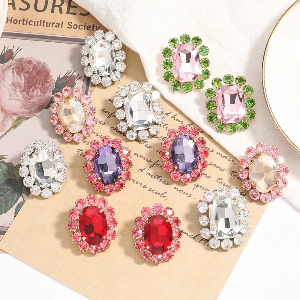 Lubov Luxury Geometric Alloy Stud Earrings for Women