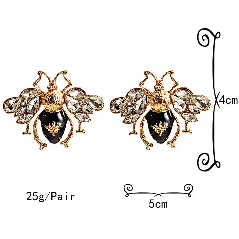 Trendy Crystal Animal Drop Earrings for Women - High-Quality Fashion Jewelry with Rhinestone Accents