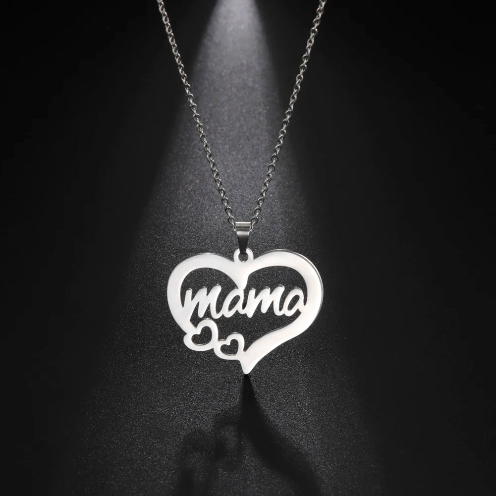 Cazador Sweet Love Heart Pendant Necklace for Women Stainless Steel Jewelry Mother's Day Gift 2025