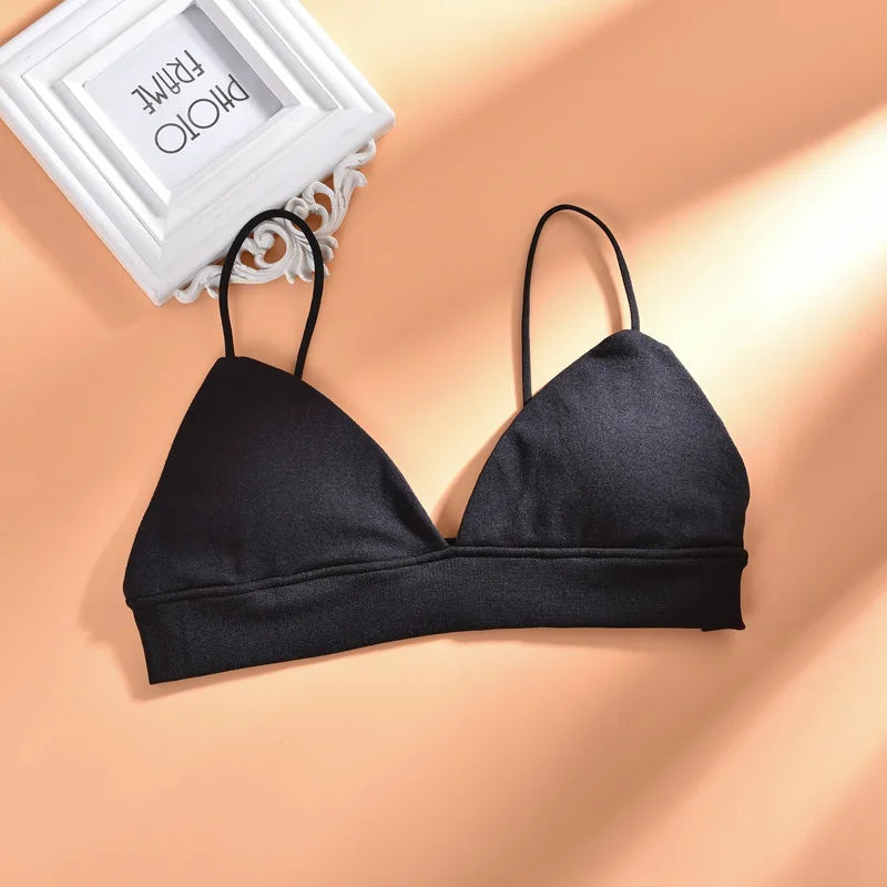 Summer Women French Triangle Seamless Wireless Bralette