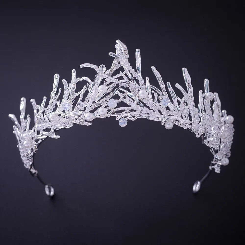Silver Crystal Rhinestone Bridal Tiara - Top-Rated Wedding Hair Accessory Style CD