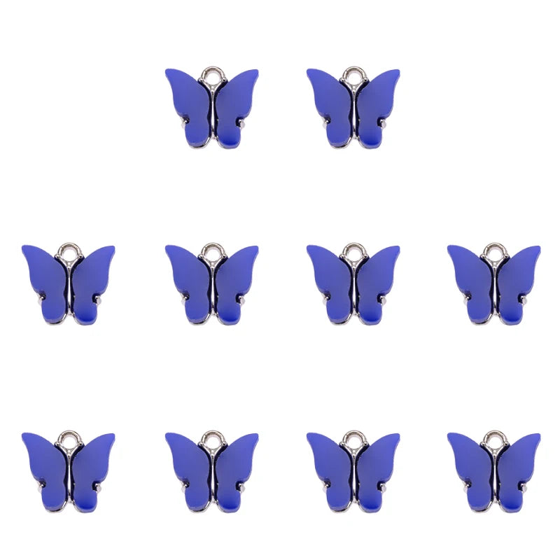 Vibrant Butterfly Resin Charms Set for DIY Women's Dangle Earrings Jewelry Making