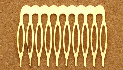 Rhodium & Bronze Gold Bridal Hairpins - 10pcs Wedding Hair Combs for Stunning Styles 10 teeth Gold