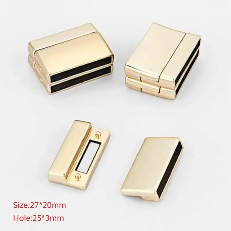 3 Sets Alloy Flat Magnetic Clasp Connectors for DIY Jewelry Making Style 4