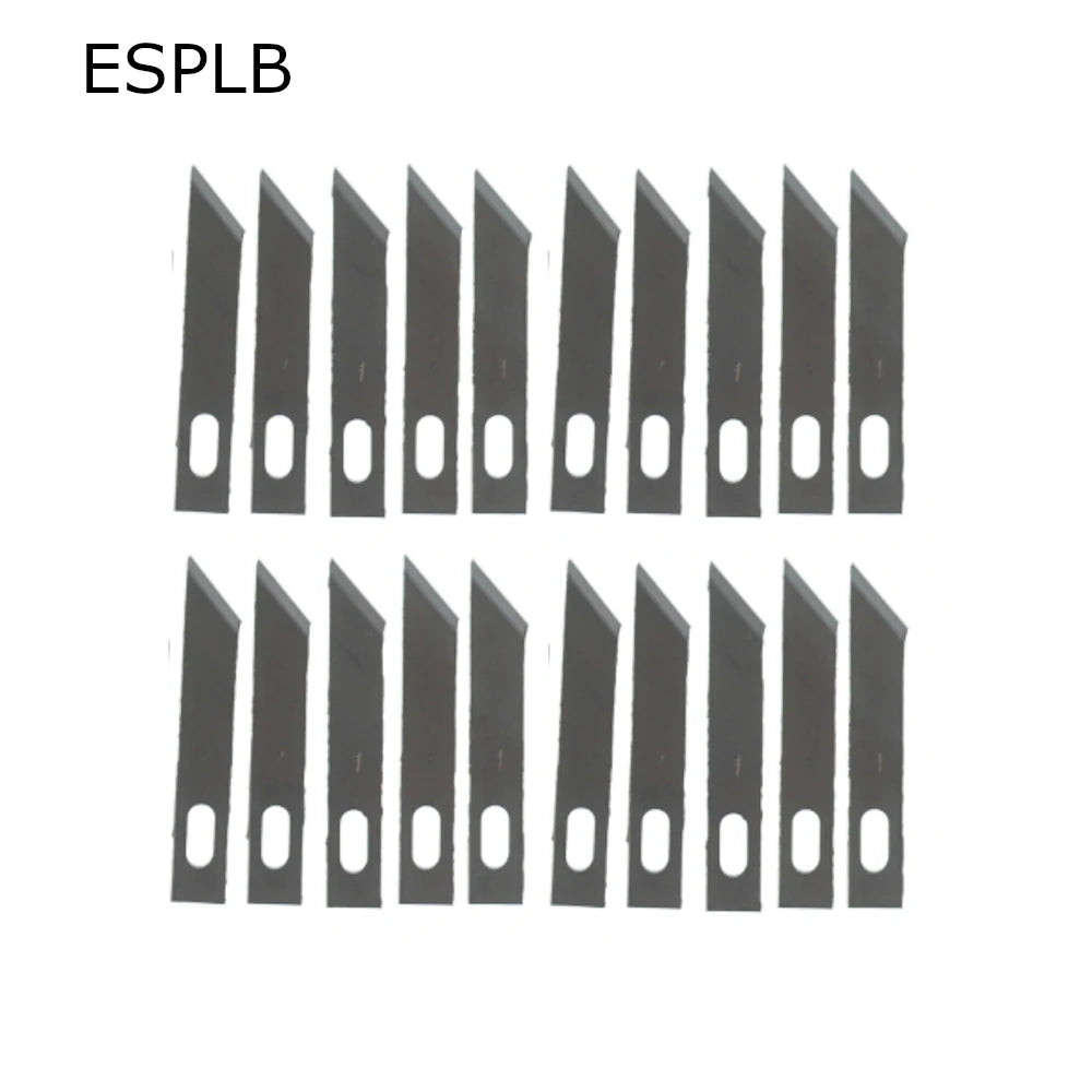 Clearance_20pcs #11 stainless steel engraving knife blades by ESPLB, perfect for wood carving and precision cutting.