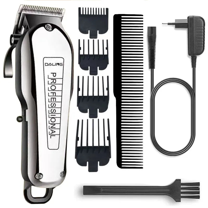 Cordless Professional Hair Clipper For Men Adjustable Lithium Ion Hair Trimmer Powerful Barber Shop Cutter