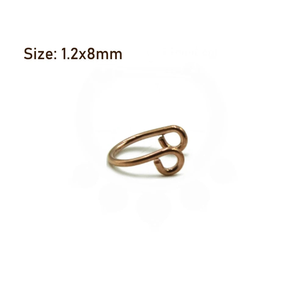 Surgical Steel Indian Nose Septum Ring with Crystal Gem for Women