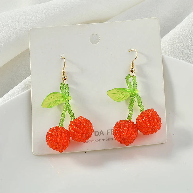 Cute Red Strawberry and Cherry 3D Floating Lock Charms 20 Pieces Handmade DIY Jewelry Earring Accessories