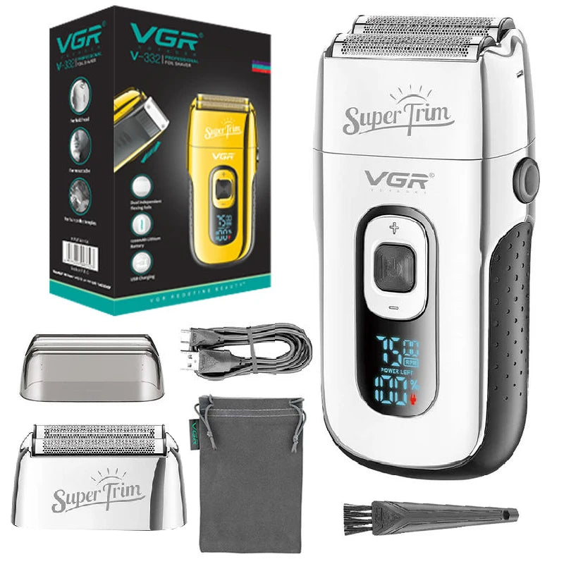 Original VGR Rechargeable Electric Shaver for Men with Washable Bald Head Shaving Machine and Wet Dry Functionality