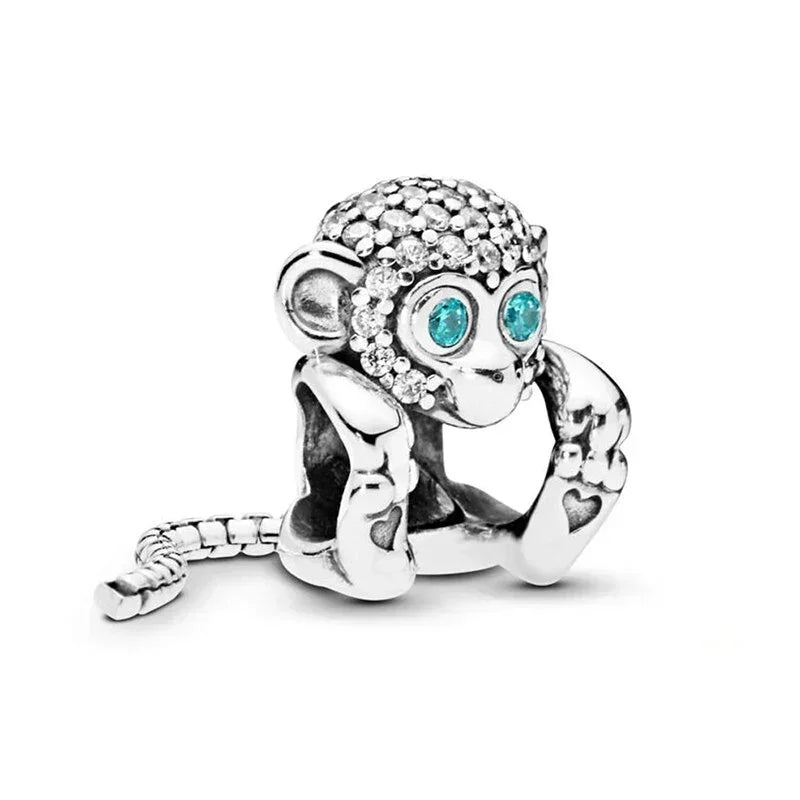 925 Sterling Silver Heart Family Tree Snowflake Animal Charms Beads for DIY Bracelet Women Jewelry Gift