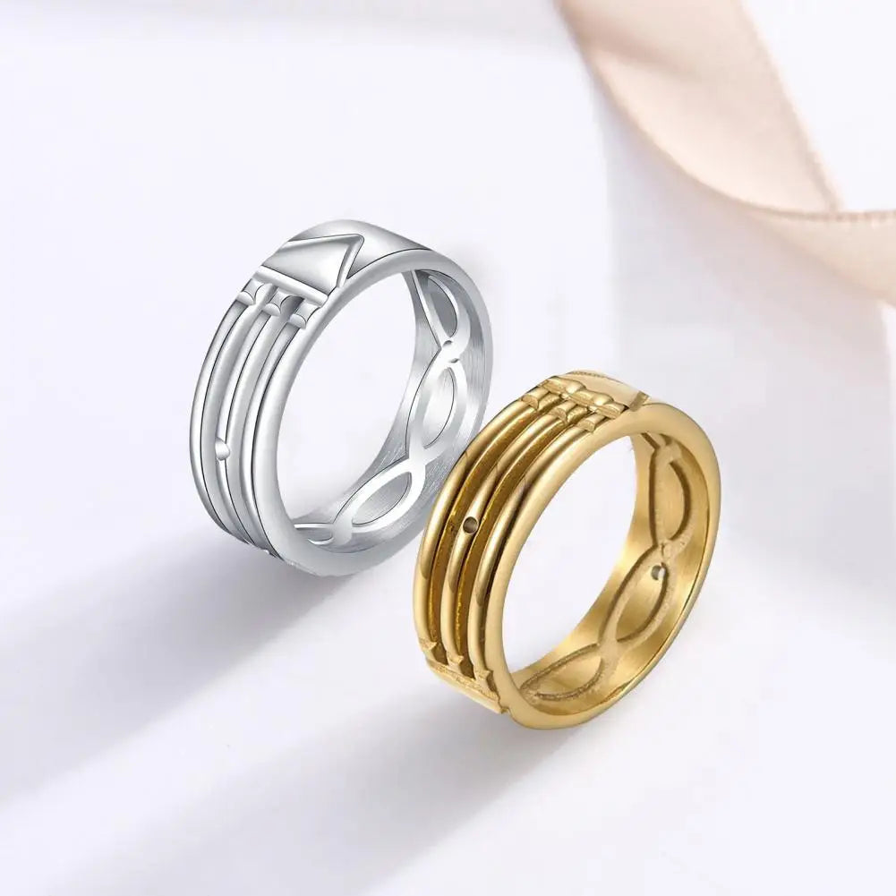 Classic Men's Engagement Ring with Bright Luster and Anti-Fade Design